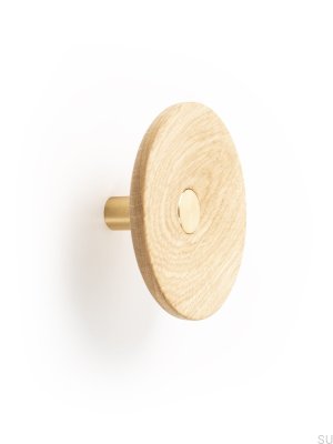 Zoot 120 Деревянная настенная вешалка из дуба с золотым эко