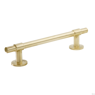 Ручка мебельная удлиненная Униформа 128 Латунь Брашированная Некрашеная
