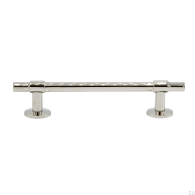 Ручка мебельная удлиненная Униформа 128 Латунь Никелированная