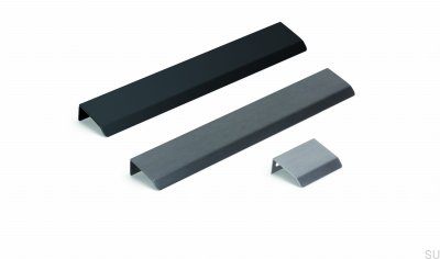 Мебельная ручка Curve 32 Aluminium Grey с матовым краем