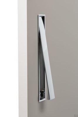 Встраиваемая мебельная ручка Clos 128 Полированный хром