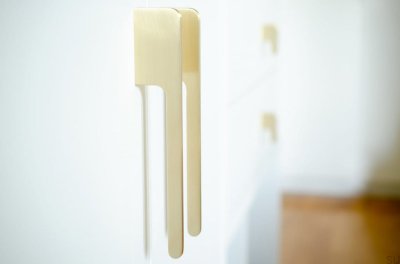 Мебельная ручка Soft Cut 200 Gold Brass Brushed Неокрашенная