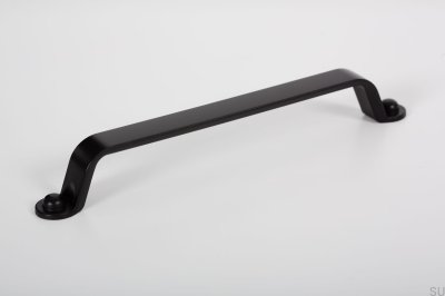 Ручка мебельная удлиненная Button 160 Metal Black Matt