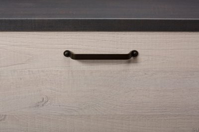 Ручка мебельная удлиненная Button 160 Metal Black Matt