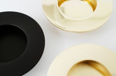 Врезная ручка для раздвижных дверей 55 Латунь Полированная Нелакированная