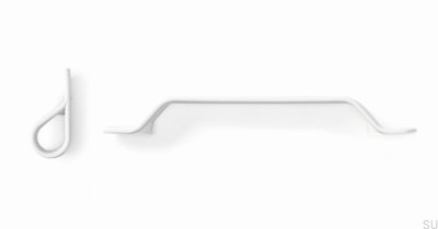 Ручка мебельная удлиненная Belt 160 Metal White Matt