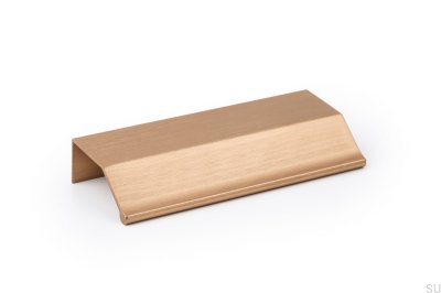 Краевая мебельная ручка Wing 64 Aluminium Gold Brushed Cava