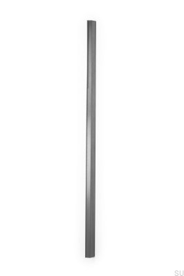 Мебельная ручка Wing 1120, алюминий, черный матовый край