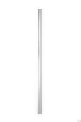 Мебельная ручка Wing 1120 из алюминия с серебристым матовым краем