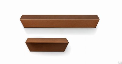 Ручка мебельная продолговатая Plie 64, коричневый металлик