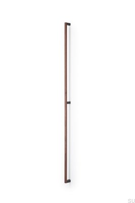 Eto 992 Удлиненная мебельная ручка из деревянного ореха с серым алюминием