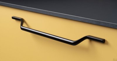 Ручка мебельная продолговатая Valley 160 Metal Black Matt