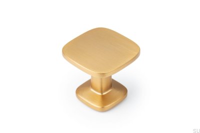 Квартовая большая золотая мебельная ручка, матовая кава