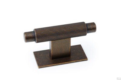 Мебельная ручка с Т-образной шайбой Arpa Plate Aluminium Rustic Gold