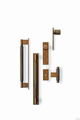 Мебельная ручка с Т-образной шайбой Arpa Plate Aluminium Rustic Gold