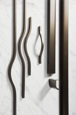 Ручка мебельная удлиненная Brave 128 Алюминий Металлик Коричневый