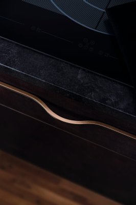 Ручка мебельная удлиненная Brave 480 Aluminium Metallic Brown