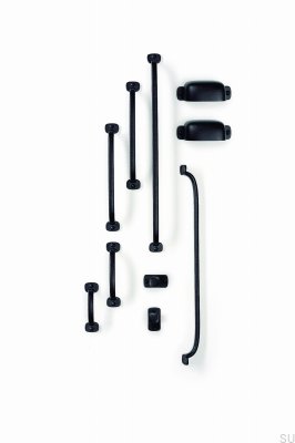 Ручка мебельная удлиненная Firm 64 Metal Black