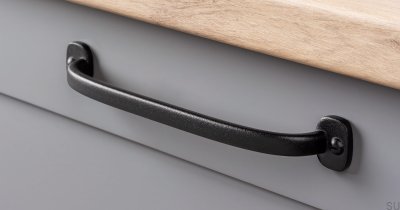 Ручка мебельная ракушка Firm 160 Metal Black