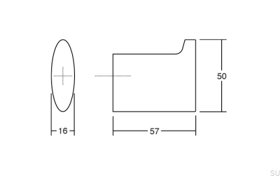 Takk Chrome Полированная настенная вешалка Eco