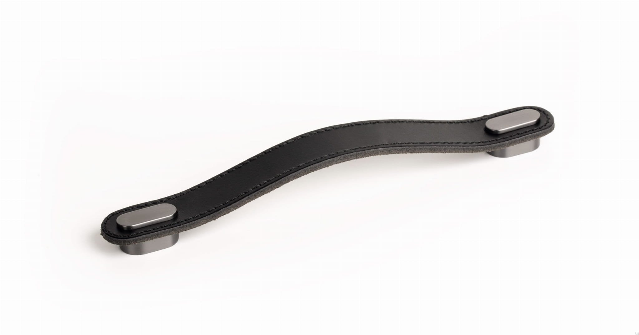 OBLONG - 22x197mm black leather+brush grey hdle-Viefe-Skandynawskie-Uchwyty.jpg