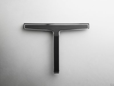 Ракель для окон и душевых кабин 7031 Черный с полированной сталью