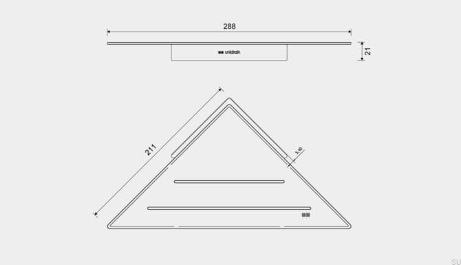 7213--Półka-łazienkowa-narożna-Miedziana-Powłoka-PVD-Unidrain-Skandynawskie-Uchwyty-rysunek-techniczny