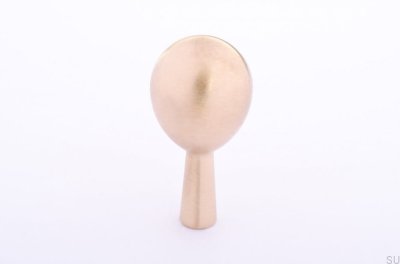 Настенная вешалка Drop 40 из золотой латуни, матовая, нелакированная