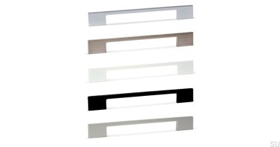 Ручка мебельная удлиненная Dino 96/128 Metal White Matt