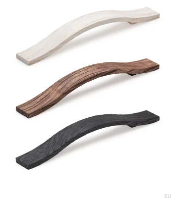 Ручка мебельная удлиненная Calin 160 Wooden White Brushed