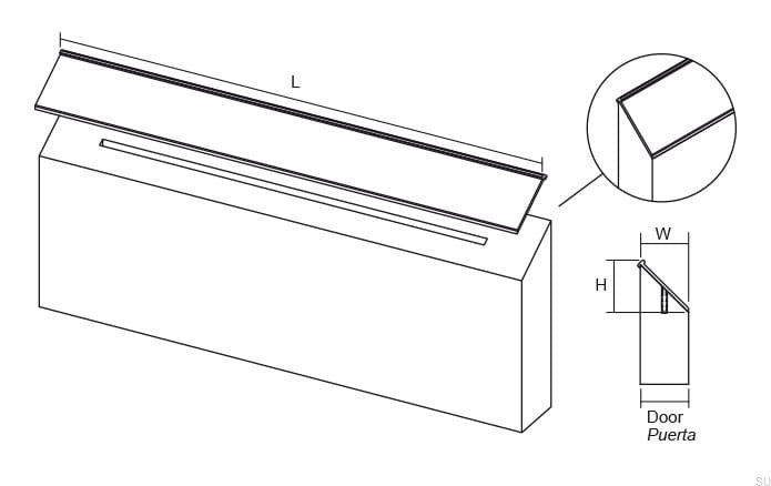 03803000L24--Uchwyt-meblowy-krawędziowy-Steep-3000-Aluminiowy-Srebrny-Szczotkowany-Viefe-Skandynawskie-Uchwyty-rysunek-techniczny