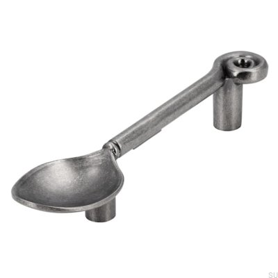 Ручка мебельная удлиненная 1052 64 Spoon Antique Silver