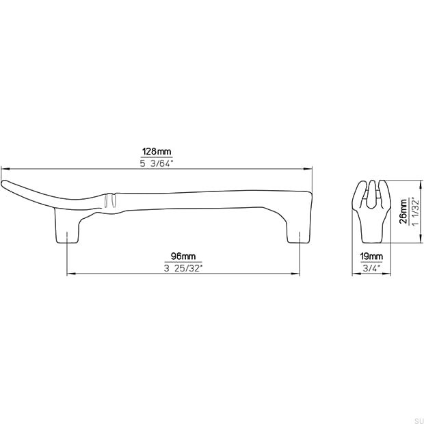 1051--Uchwyt-meblowy-podłużny-1051-96-Widelec-Antyczny-Srebrny-Viefe-Skandynawskie Uchwyty-rysunek-techniczny