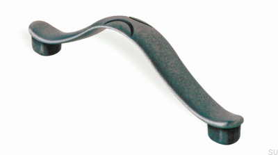 Ручка мебельная удлиненная 1197 96 Античное серебро