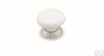 SP65-34White/ZN21--Gałka-meblowa-SP65-Porcelanowa-Biała-ze-Srebrnym-Siro-Skandynawskie-Uchwyty_1