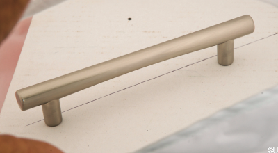 Ручка мебельная удлиненная 1975 128 Алюминий матовый никель