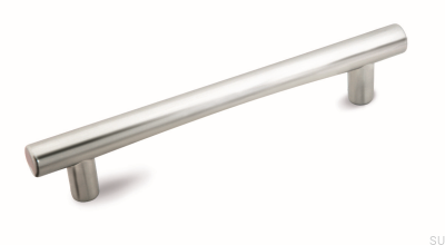 Ручка мебельная удлиненная 1975 128 Алюминий матовый никель