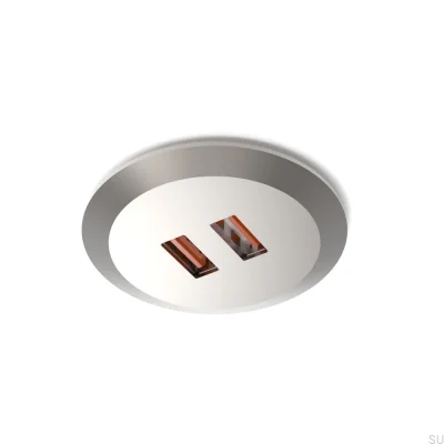 Разъем USB Subby, утопленный, 20 Вт/24 В, матовая сталь
