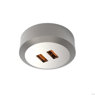 USB-коннектор Subby SP 20W/24V матовая сталь