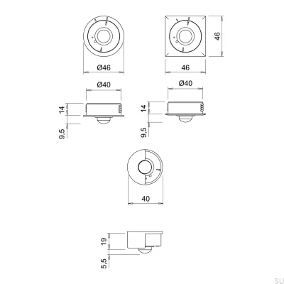 Датчик движения для освещения IR-Sensor PIR WI-XD X-Driver Aluminium