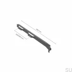 152001070--Prowadnica-meblowa-kulkowa-500/16-Prawa-224/256 mm-Ciemnoszara-Beslag-Design-Skandynawskie-Uchwyty_2