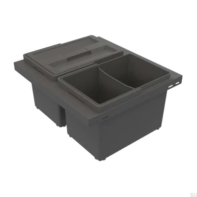 Система сортировки мусора Cube Basic Low 400 Темно-серый