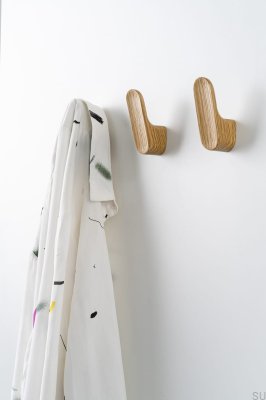 Luv Деревянная Настенная Вешалка Матовый Черный Лак Эко