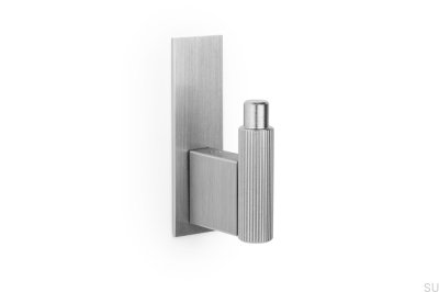 Настенная вешалка Arpa Plate из алюминиевого сплава серебристого цвета с матовой поверхностью Eco с подушкой