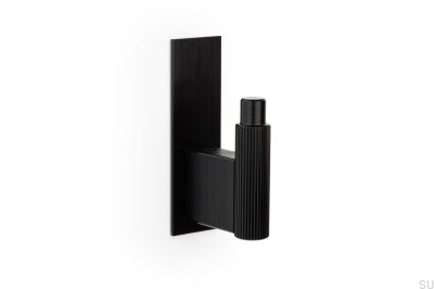 Настенная вешалка Arpa Plate из черного матового алюминия с эко-подушкой