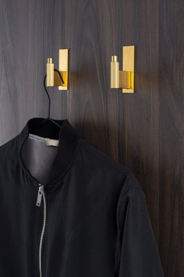 Настенная вешалка с подушкой Arpa Plate Aluminium Rustic Gold Eco