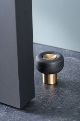 Напольный дверной стопор для детской коляски, алюминий, матовый, золотого цвета Cava