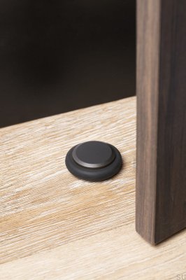 Напольный дверной стопор низкий 48 серый алюминий