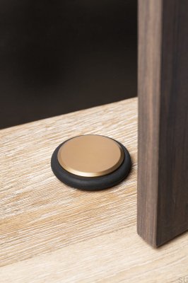 Дверной упор для ног, пола, низкий, 68, алюминий, золотистый, матовый, Cava