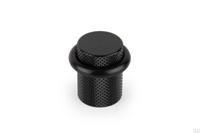 Напольный стопор для дверей Graf Aluminium Black Brushed